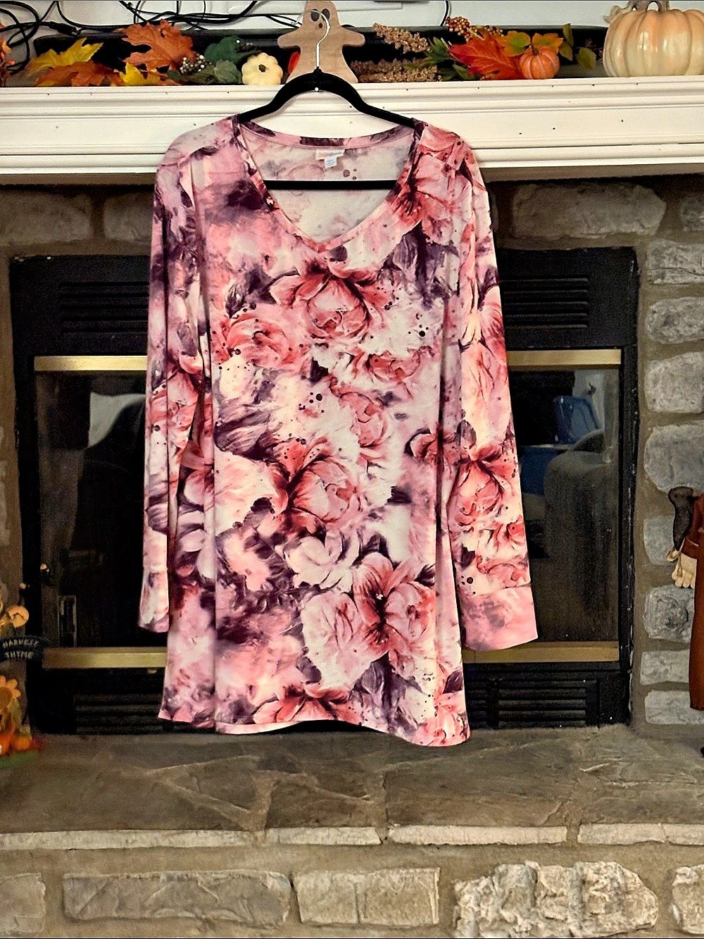 Lularoe Floral Mini Dress in Pink & Purple Size 2XL